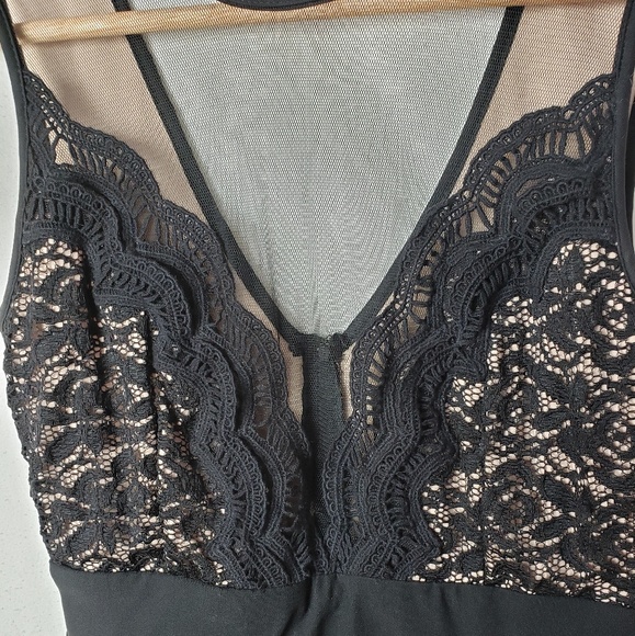 Trixxi Black Illusion Lace Sheath Dress 5 - Picture 4 of 8